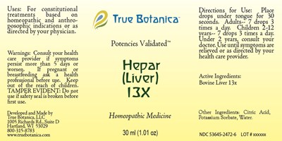 Hepar (Liver) 13X_30ml_V1 - Hepar Liver 13X FDA jpg